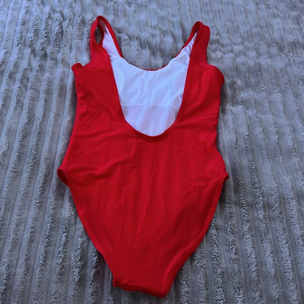Red one piece Amazon swimsuit - Picture 3 of 6